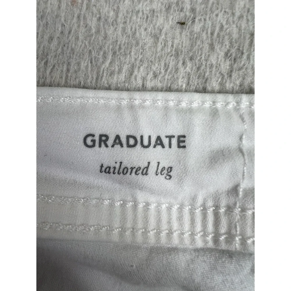 AG Adriano Goldschmied Jeans Mens 38x32 White Graduate Tailored Leg Stretch